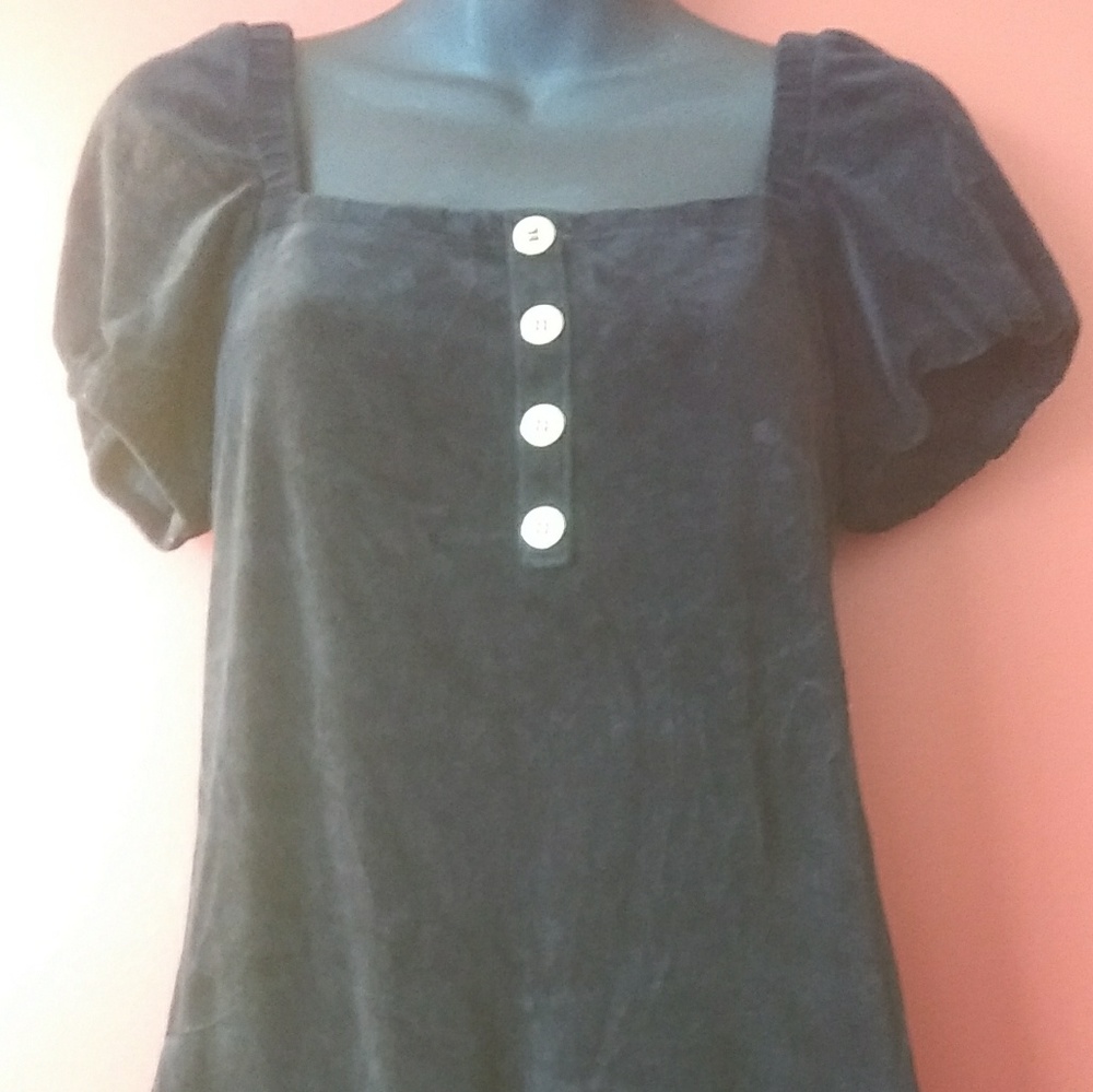 Juicy Couture Velvety Black Romper, Gold Trim - Picture 4 of 7